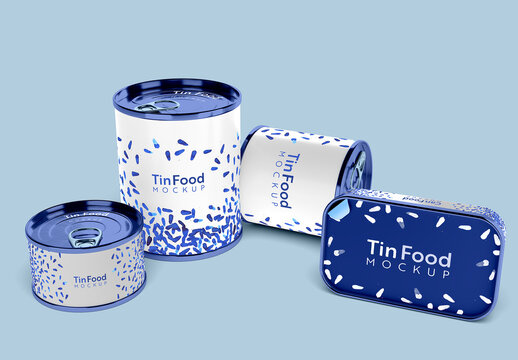 Tin Can Set Mockup