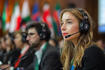Conference Interpreter for Multilingual International Delegates