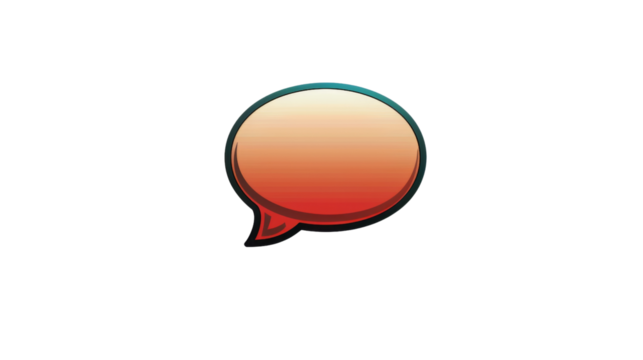 Speech bubble colorful icon on white background