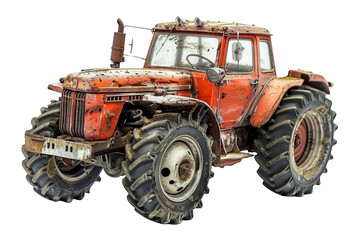 Obraz premium Detailed vintage tractor showcasing machinery and parts.