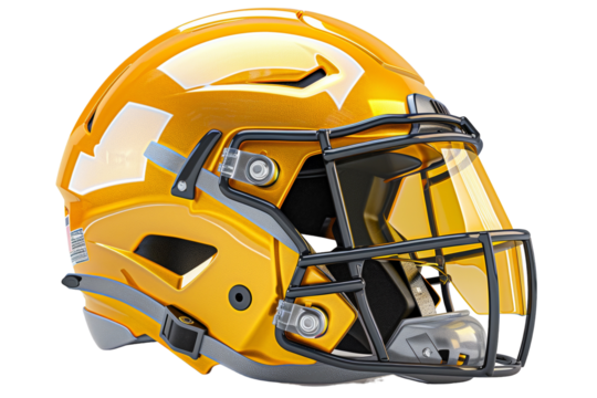Professional American football helmet with detailed design.