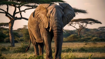 Fototapeta premium African Elephant (High Quality Wallpaper Wild PhotoGraphy)