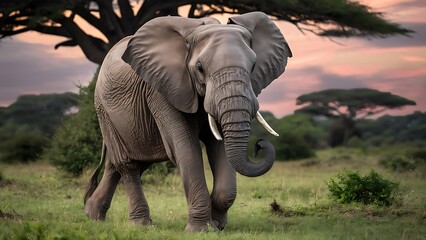 Fototapeta premium African Elephant (High Quality Wallpaper Wild PhotoGraphy)