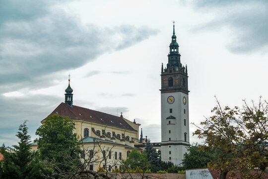 Leitmeritz Litomerice Tschechien Altstadt Kirchturm