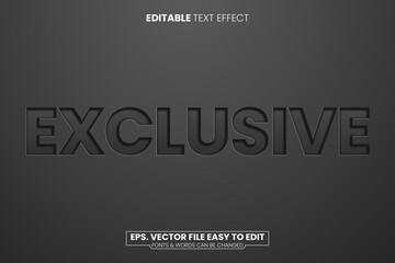 Elegant Engraved Black Leather Text Effect