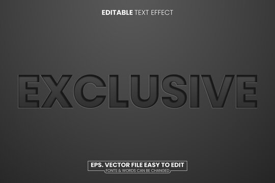 Elegant Engraved Black Leather Text Effect