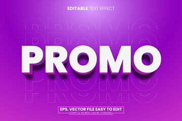 Promo 3D editable text effect
