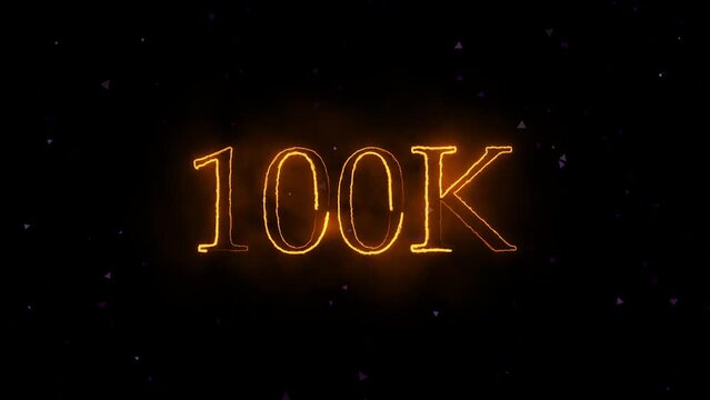 100k intro background video 4k congratulations 4k footage 