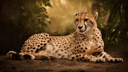 Obraz premium Cheetah in Jungle(High Quality Wallpaper Wild Photography)