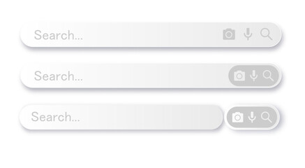 Search bar for user interface, design and website. Search address and navigation bar icon. Collection of search form templates for websites