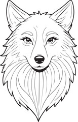 Fototapeta premium Fox head line artwork victor