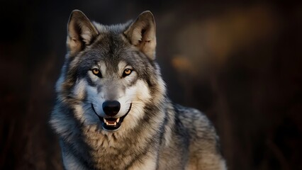 Obraz premium Grey Wolf Portrait (High Quality Wallpaper Wild Photography)