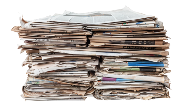 Stack of business papers , documents on white background