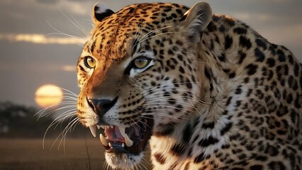 Fototapeta premium Leopard portrait (High Quality Wallpaper Wild PhotoGraphy)