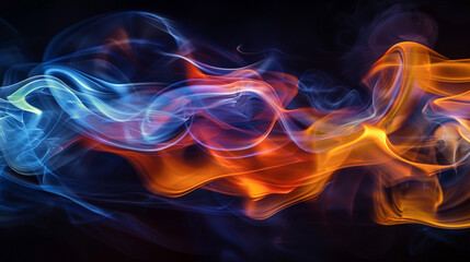 Fototapeta premium Beautiful stylish fire flames. Abstract background.