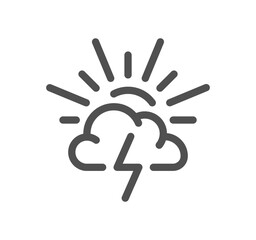 Weather related icon outline and linear vector.
