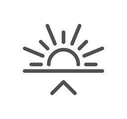 Weather related icon outline and linear vector.
