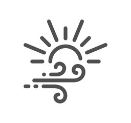 Weather related icon outline and linear vector.
