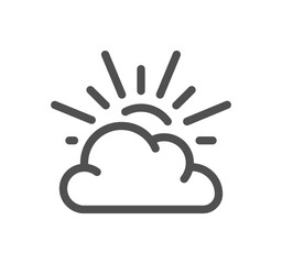 Weather related icon outline and linear vector.

