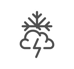 Weather related icon outline and linear vector.
