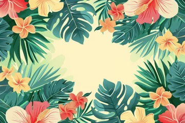 Fototapete Rund Summer Background illustration created with Generative AI © dendyh7