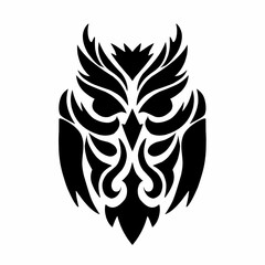 illustration vector graphic of tribal art design owl tattoo
