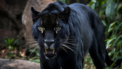 Majestic front view of a wild panther (High Quality Wallpaper Wild PhotoGraphy)