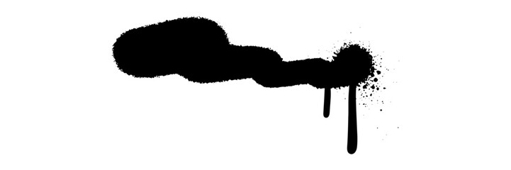 Hand drawn spray-paint graffiti line squiggle. sprayed smear, strikethrough. Doodle style sketchy line. Horizontal wavy strokes