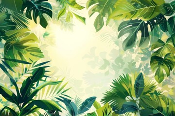 Summer Background illustration created with Generative AI
