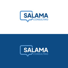 Consulting logo template, Chatting logo vector