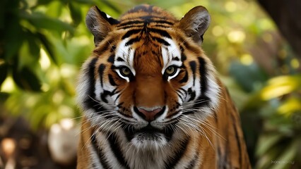 Fototapeta premium Portrait of a Confident Tiger (High Quality Wallpaper Wild Photography)