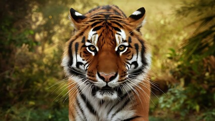 Obraz premium Portrait of a Confident Tiger (High Quality Wallpaper Wild Photography)