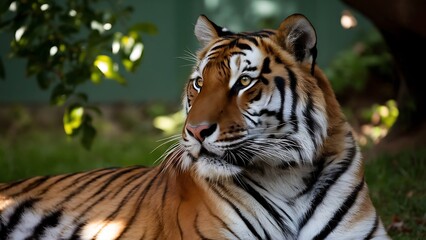 Fototapeta premium Portrait of a Confident Tiger (High Quality Wallpaper Wild Photography)