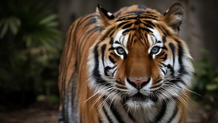 Fototapeta premium Portrait of a Confident Tiger (High Quality Wallpaper Wild Photography)