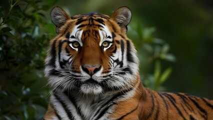 Fototapeta premium Portrait of a Confident Tiger (High Quality Wallpaper Wild Photography)