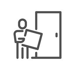 Food and package delivery related icon outline and linear vector.
