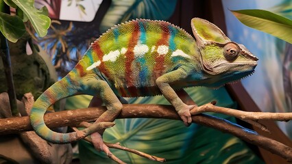 Obraz premium multicolored chameleon (High Quality Wallpaper Wild PhotoGraphy)