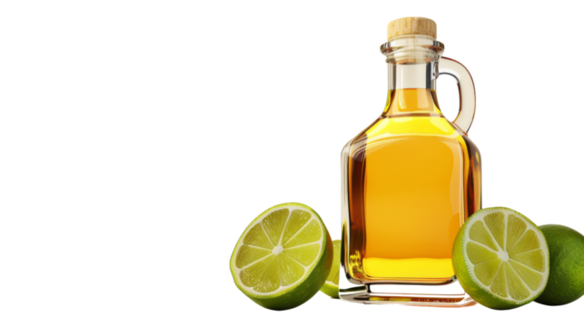 Tequila on white background