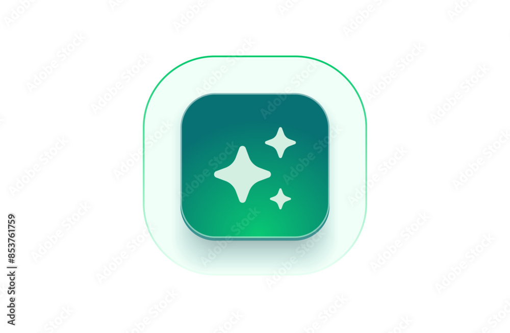 Poster ai stars icon. artificial intelligence logo. machine learning. generate image and text sign. compute