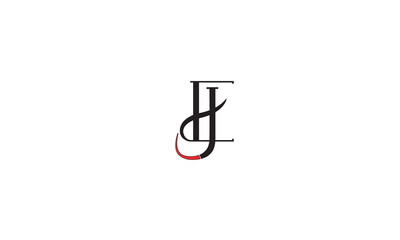 EJ, JE , J , E , Abstract Letters Logo Monogram