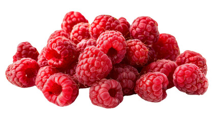 Raspberry on white background