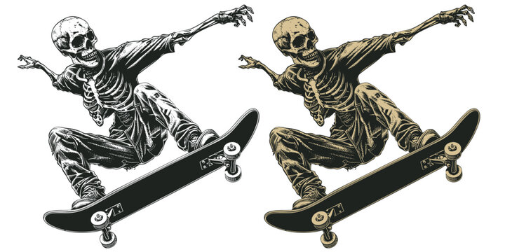 Skeleton Skater, vector