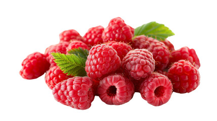 Raspberry on white background