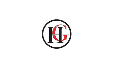 HG, GH , G , H , Abstract Letters Logo Monogram