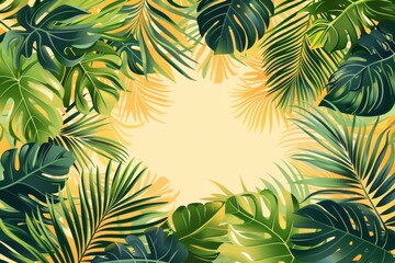 Summer Background illustration created with Generative AI