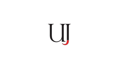 UJ, JU, J, U Abstract Letters Logo Monogram	