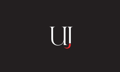 UJ, JU, J, U Abstract Letters Logo Monogram	