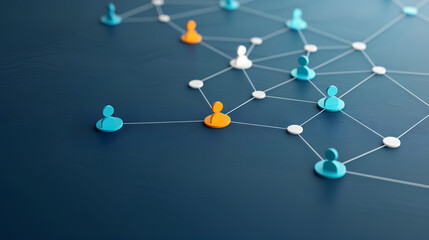 a minimalist image with people icons connected by lines of varying styles