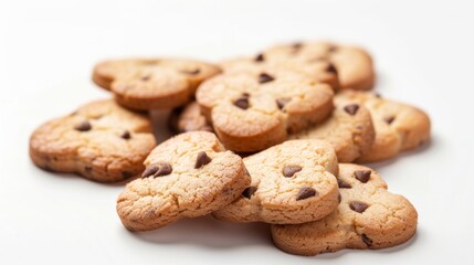 Fresh baked cookies with heart shape
