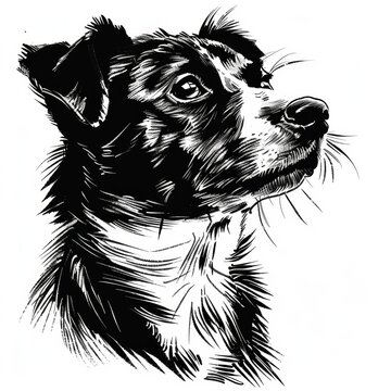 recommend clip art: Hand sketch drawing. Vector illustration of cute dog